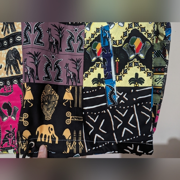 Advisry Motherland Patchwork Anorak Pullover Hoodie Hoodie Jacket Size M Retro - Picture 6 of 15